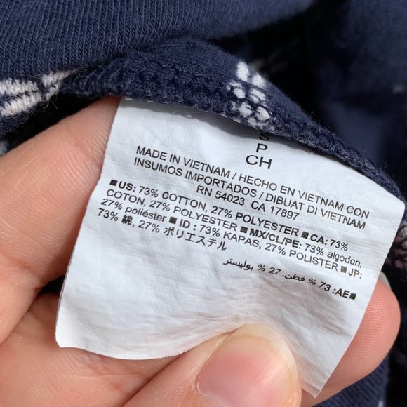 Old Navy Stripe Button Back Blue Top Small - Picture 5 of 5